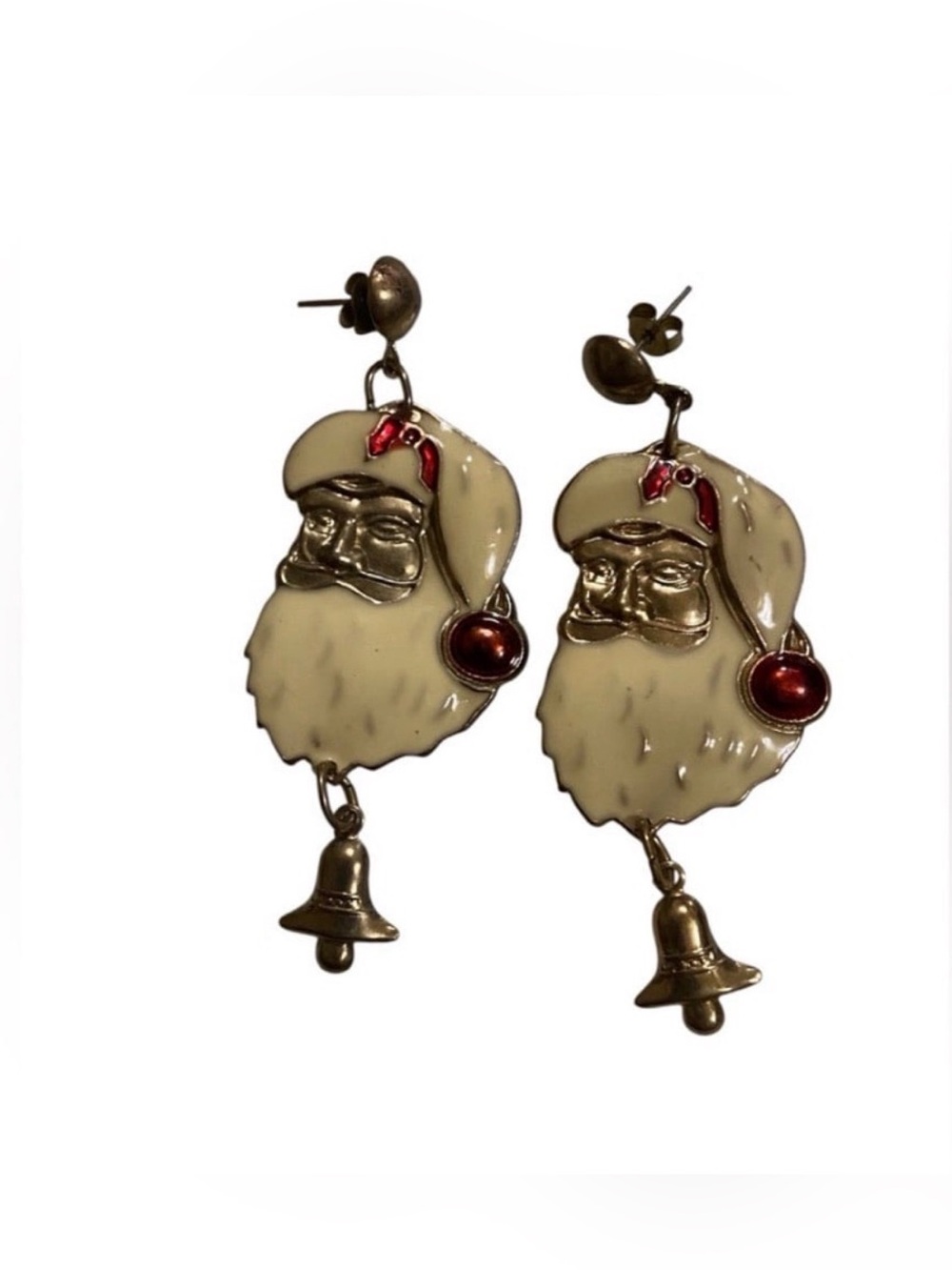 Christmas Enamel Santa Pierced Earrings #8198 💎